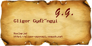 Gligor Gyöngyi névjegykártya