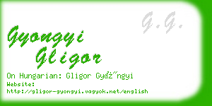 gyongyi gligor business card